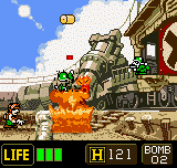 This is the power of enemy's cannon!! …A enemy soldier's burning? Don't mine!